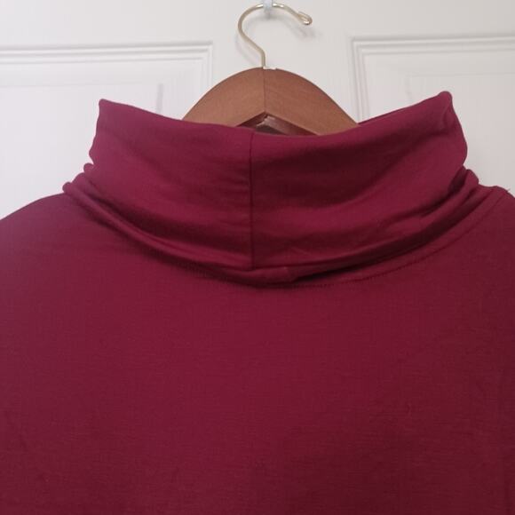 Caslon Cowl Neck Tunic Top Wine S NWOT - Picture 7 of 9